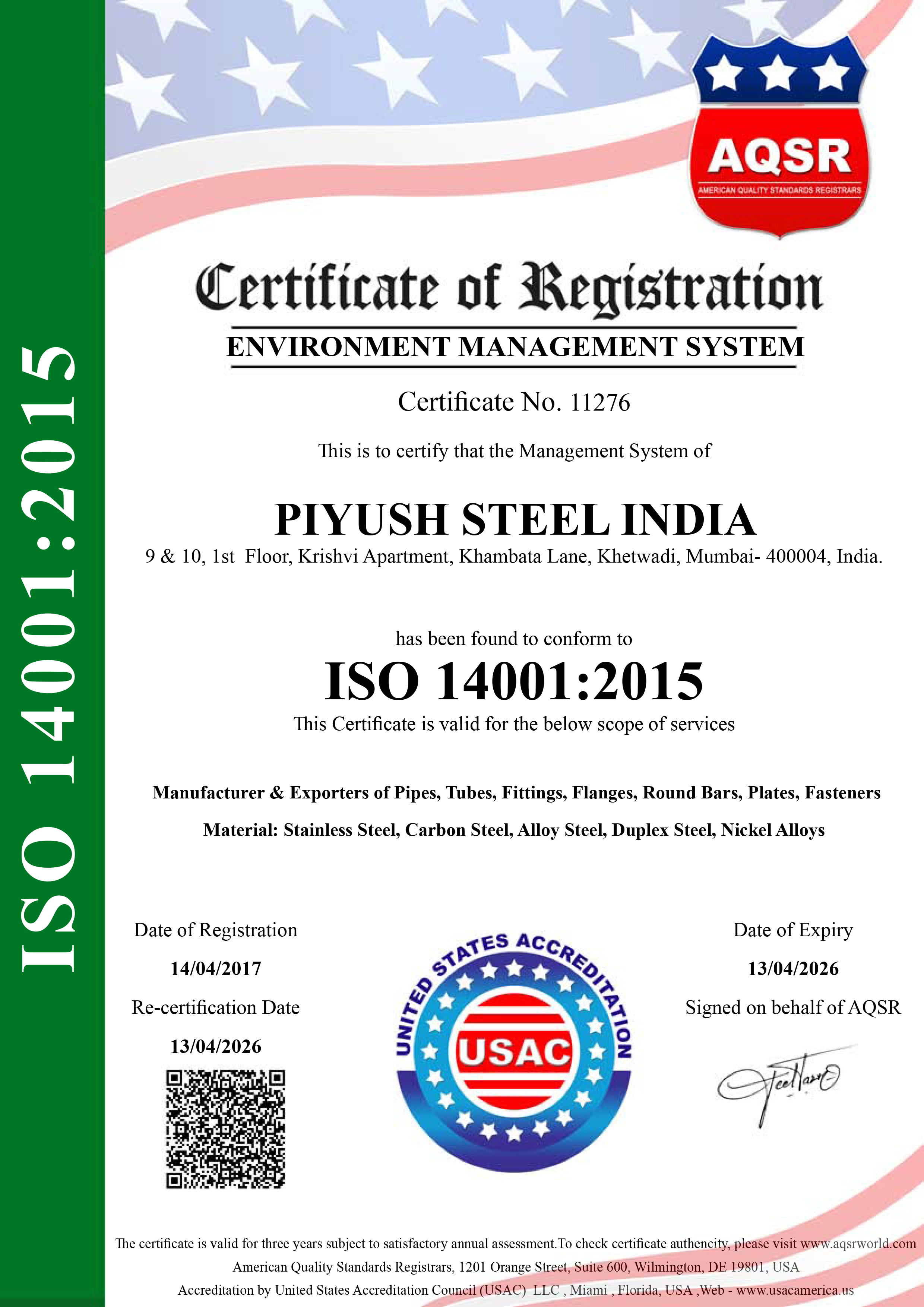 ENVIRONMENT MANAGEMENT SYSTEM